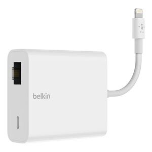 Belkin Ethernet + Power Adapter with Lightning Connector New In Box Unopened